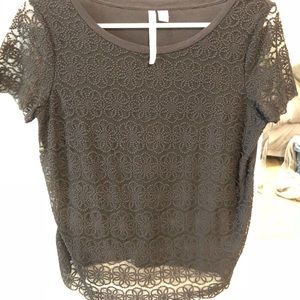 Lauren Conrad blouse with pattern and lace details